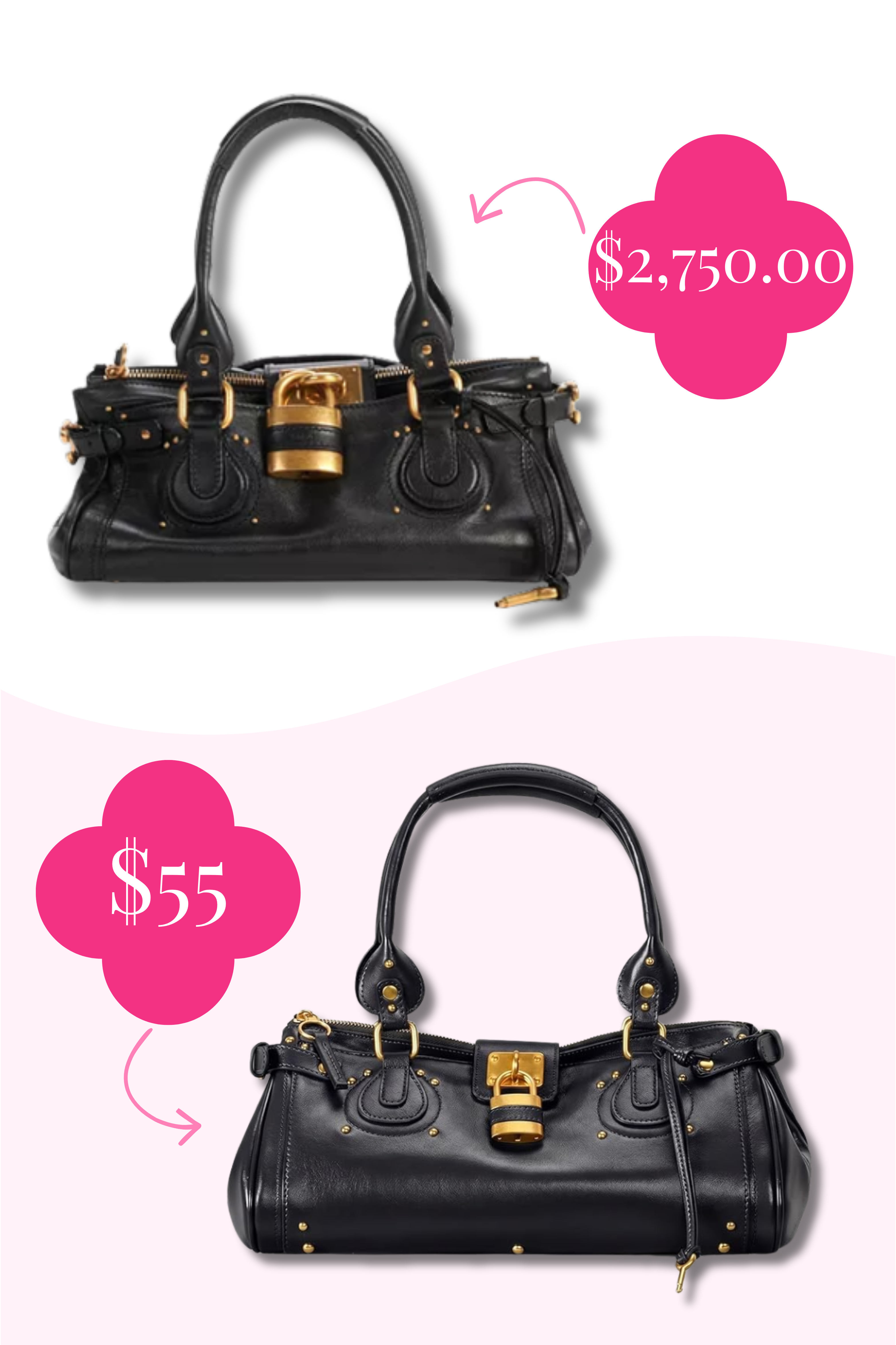 Chloé Paddington Padlock Shoulder Bag Dupe