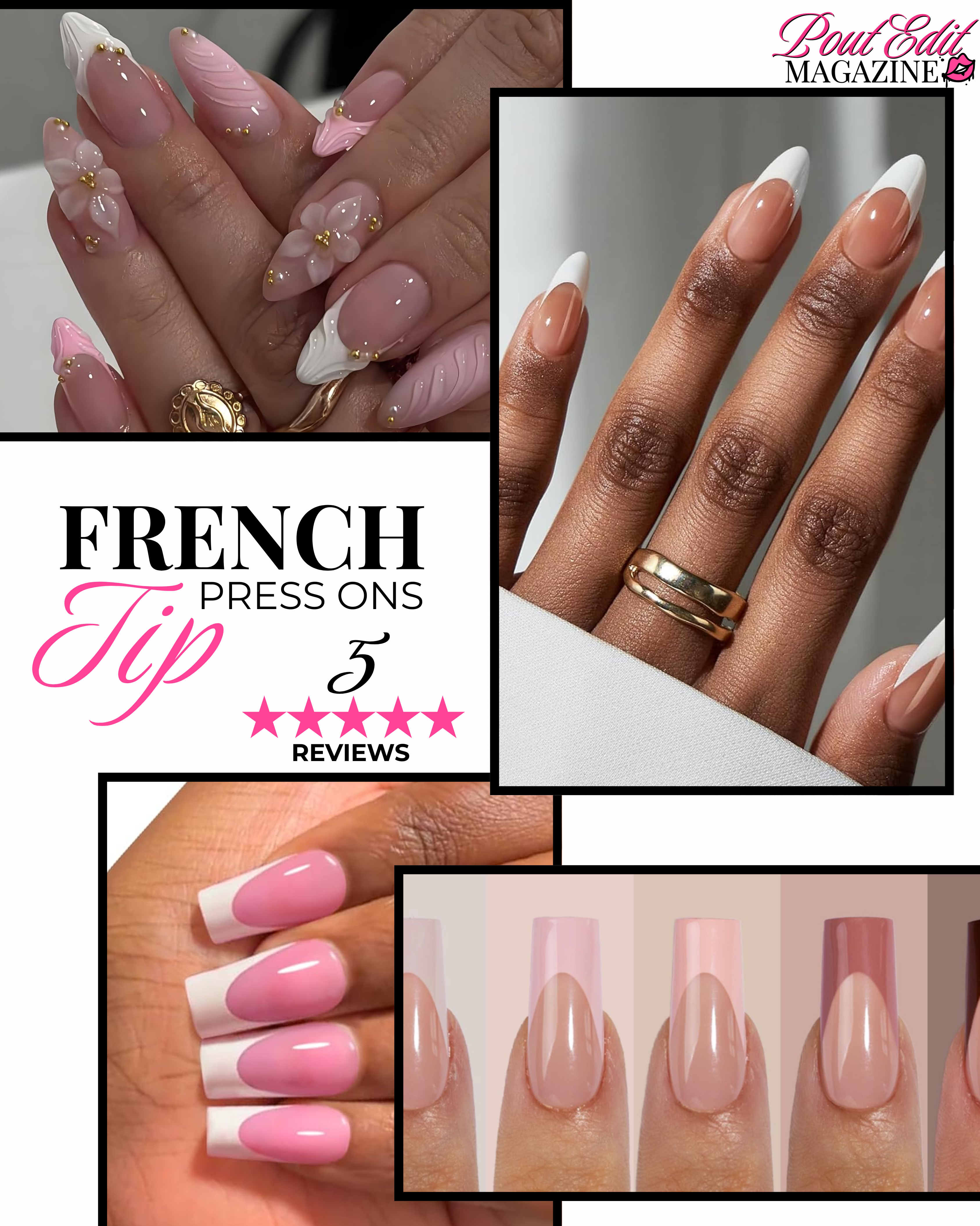 5 Star French Tips (Highly Reviewed French Tip Press Ons)