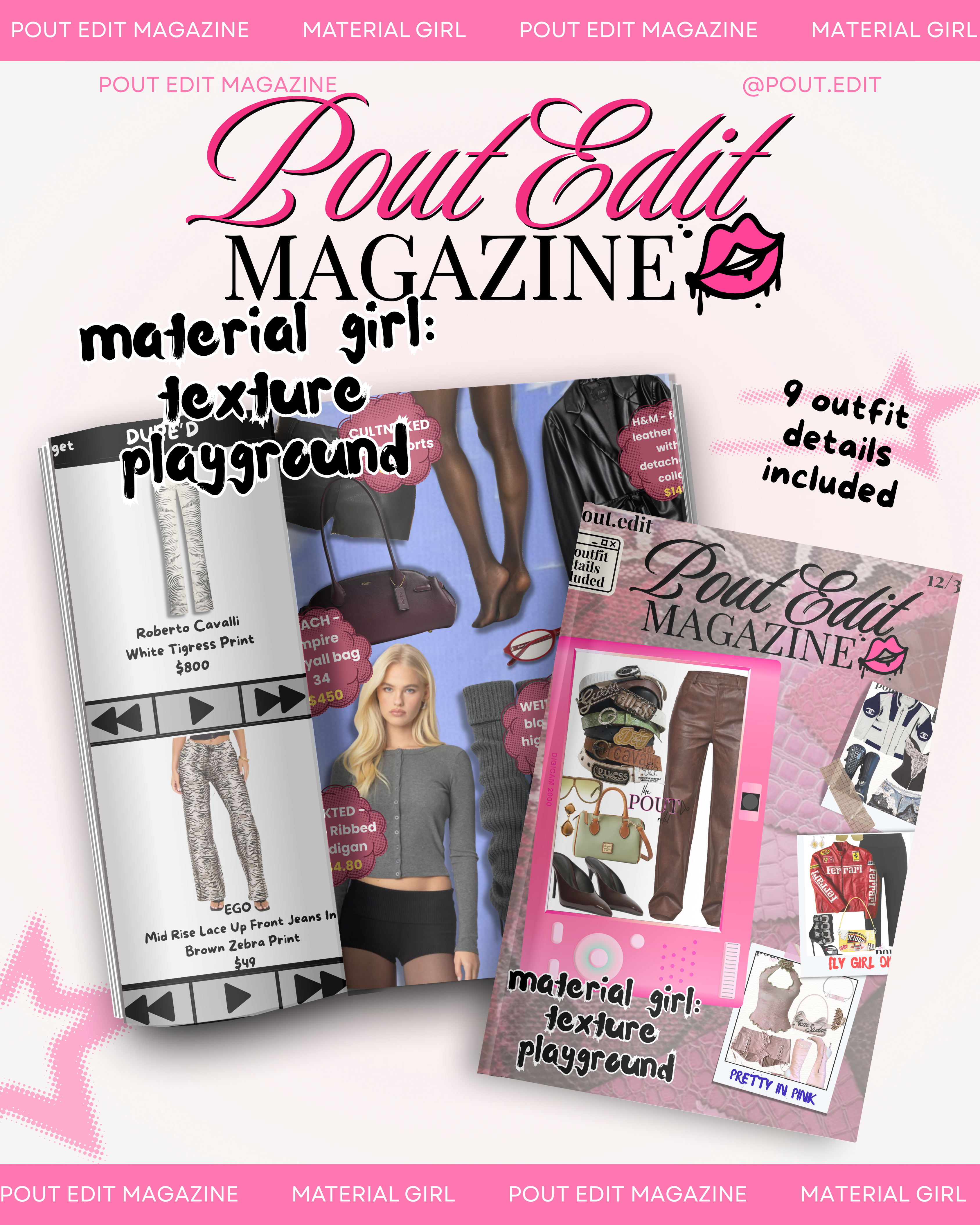 Pout Edit Magazine - Material Girl (Texture Playground)