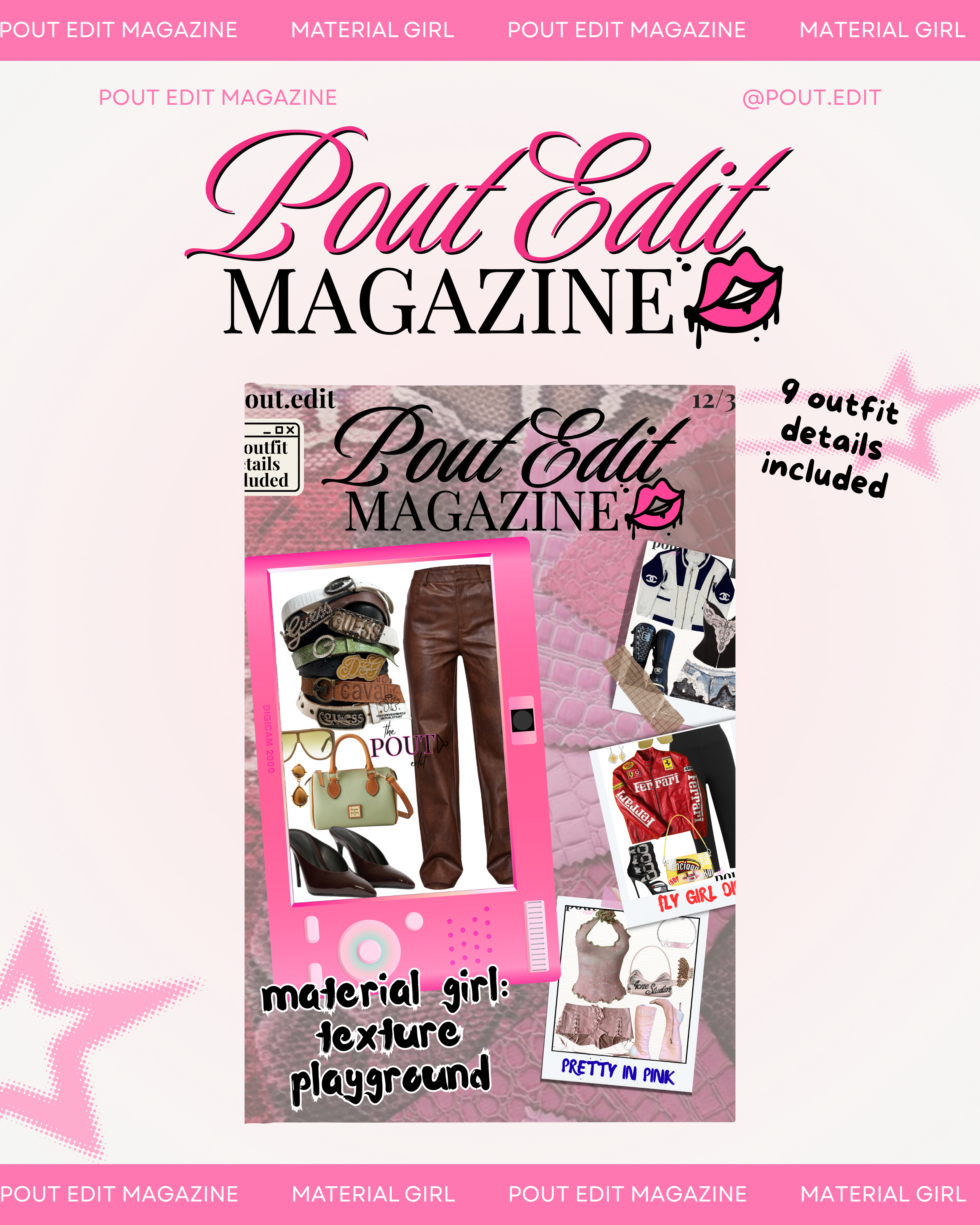 Pout Edit Magazine - Material Girl (Texture Playground)